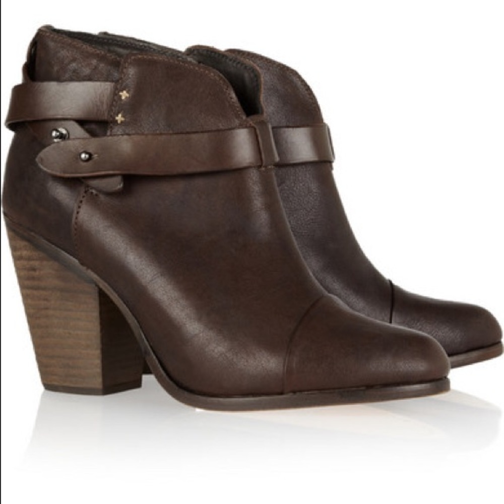 Rag & Bone Harlow Leather Ankle Boots, size 40